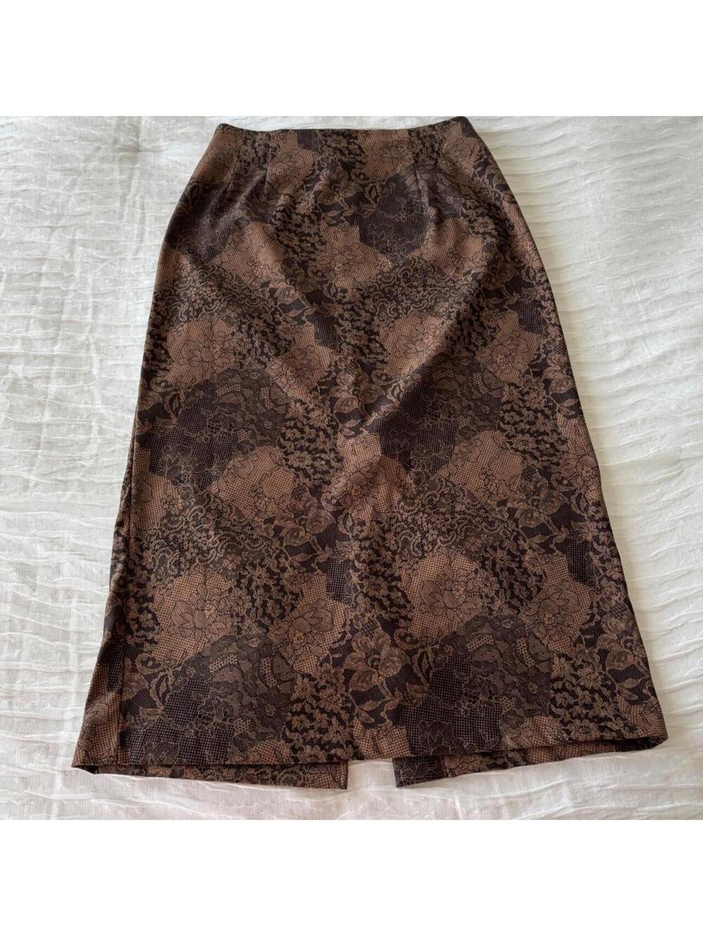 Briggs New York Women's Brown and Tan Skirt